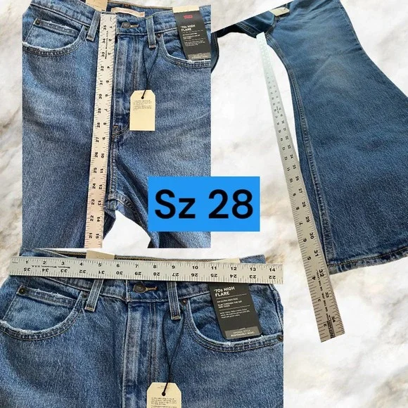 NWT Levi's 70s High Flare Jeans in Sonoma Step - Picture 15 of 15